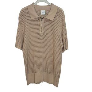 Varley Tan Knit Sweater